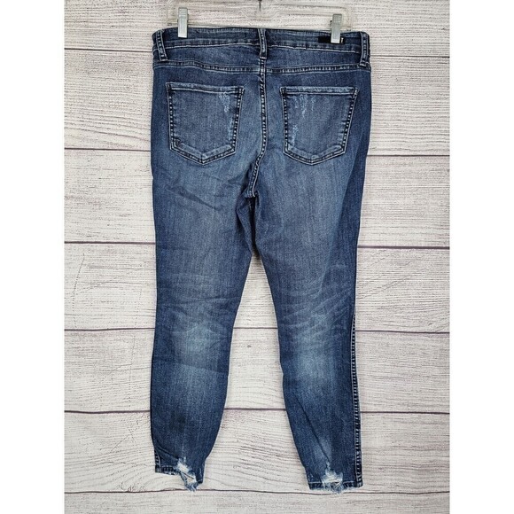 Kut From The Kloth Distressed Connie Fab Ab Ankle Skinny High Rise Jeans Size 8 - Picture 2 of 6